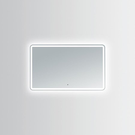 INNOCI-USA Hermes 56 in. W x 36 in. H Rectangular Round Corner LED Mirror with Touchless Control 63605636
